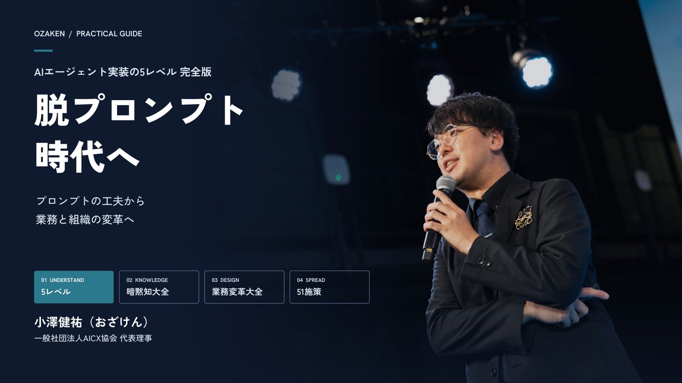脱プロンプト時代へ AIエージェント実装の5レベルの表紙